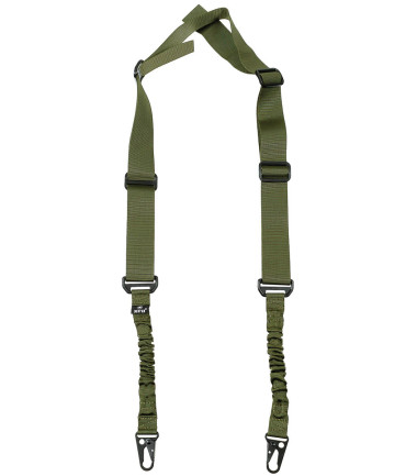 Sangle élastiquée pour fusil, 2 points Kaki M.F.H.
