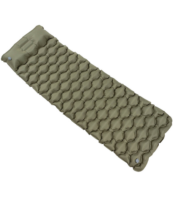 Matelas de sol gonflable avec appuie-tête Kaki Fox Outdoor