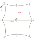 Bâche HEXAGON-TARP 340 x 310 cm Kaki M.F.H.