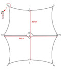 Bâche HEXAGON-TARP 340 x 310 cm Camouflage - Flecktarn (DE) M.F.H.