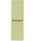 Cahier résistant à l'eau avec reliure spirale 7.5 x 13 cm Vert M.F.H.