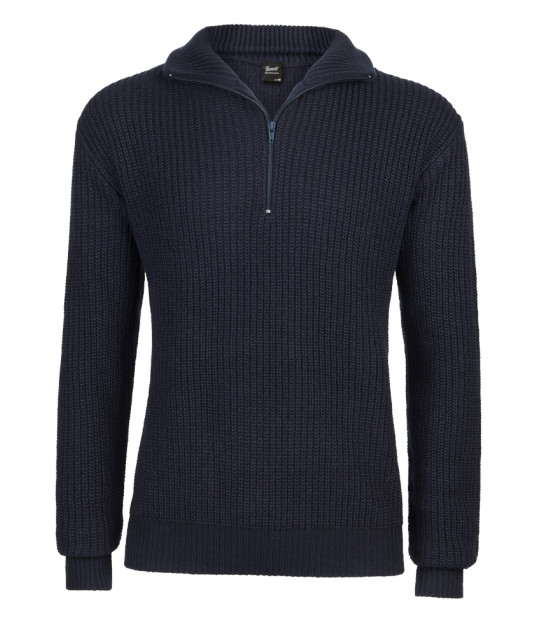 Pullover Brandit Norvégien Avec Fermeture éclair - Tricot épais Unisexe - Pour L'extérieur