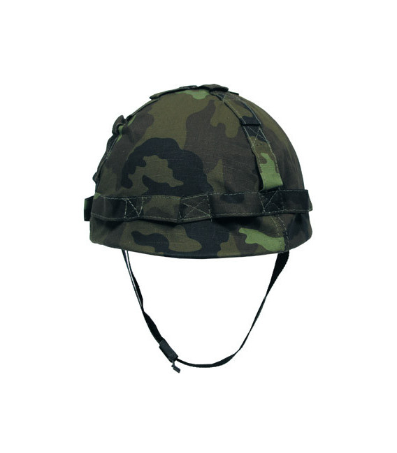 Casque americain en plastique, avec housse en tissu, CZ camou - Surplus