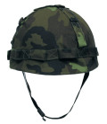 Casque americain en plastique, avec housse en tissu, CZ camou - Surplus