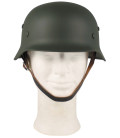 Casque en acier, "WW II", vert, intérieur en cuir - Surplus militaire