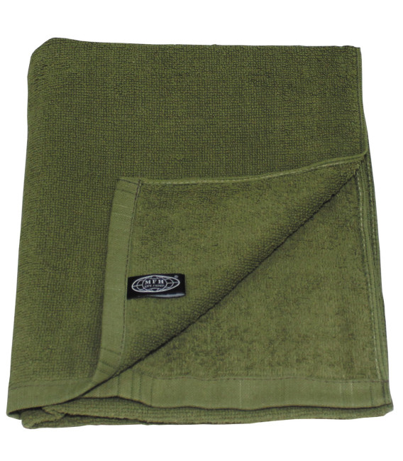 Serviette éponge, vert, 110 x 50 cm - Surplus militaire