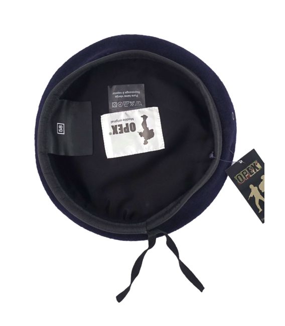 Béret Bleu Foncé Authentique Armée Allemande - Commandement Militaire En Laine