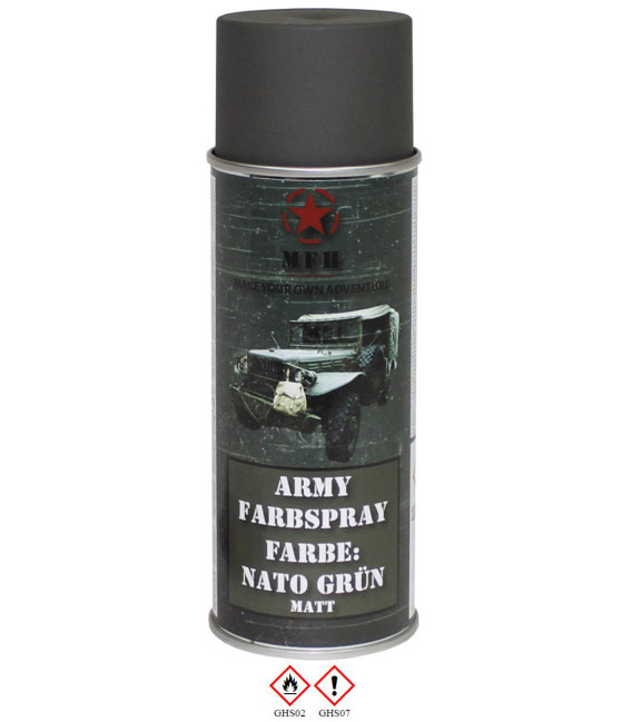 spray paint armée, NATO VERT, mat, 400 ml - Surplus militaire