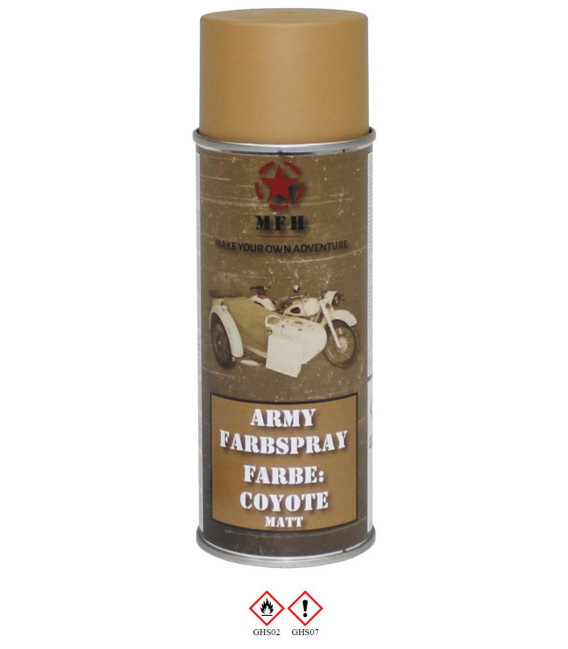 spray paint armée, COYOTE, mat, 400 ml - Surplus militaire