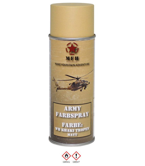 spray paint armée, WH KHAKI TROPEN, mat, 400 ml - Surplus militaire