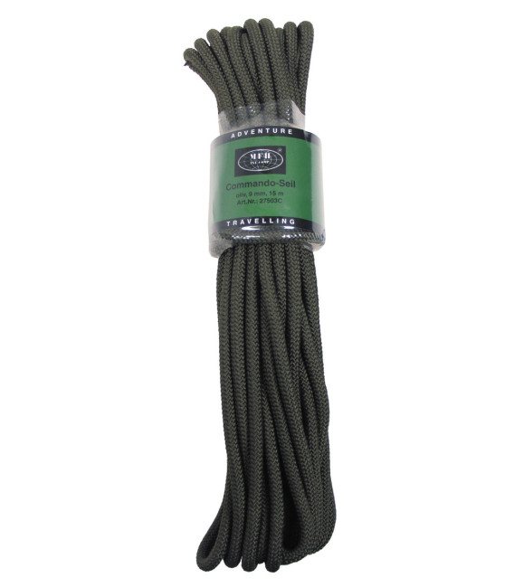 corde, kaki, 9mm, 15 m - Surplus militaire
