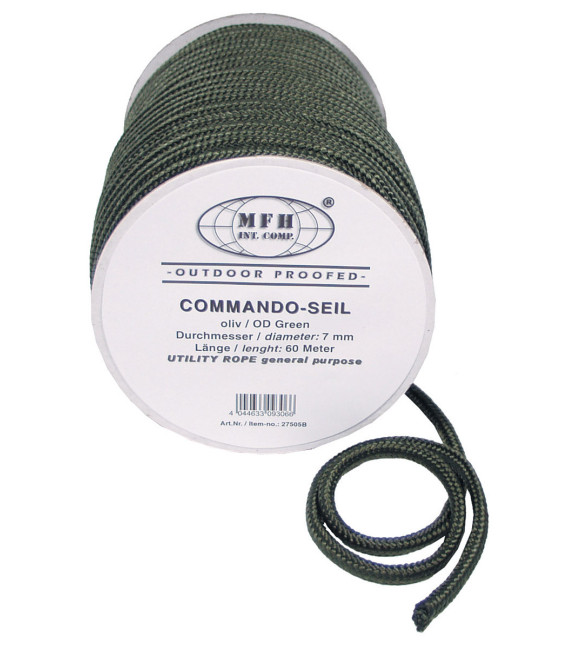 drisse, kaki, 7mm, 60 m - Surplus militaire