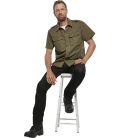 Chemise vintage manches courtes Kaki Brandit