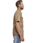 Chemise vintage manches courtes Beige Brandit