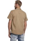Chemise vintage manches courtes Beige Brandit
