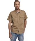 Chemise vintage manches courtes Beige Brandit