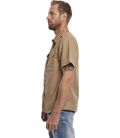 Chemise vintage manches courtes Beige Brandit