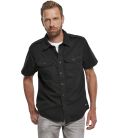 Chemise vintage manches courtes Noir Brandit