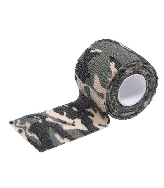 ruban camo, woodland, 5 cm x 4,5 m - Surplus militaire