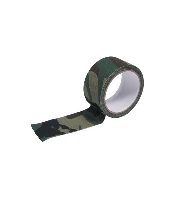 bande adhesive tissu, 5 cm x 10 m, woodland - Surplus militaire