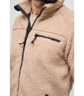 Veste polaire peluche Teddyfleece Jacket Beige Brandit