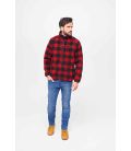 Veste polaire peluche Teddyfleece Jacket Brandit Noir et Rouge