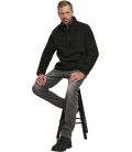 Sweat polaire en peluche Teddyfleece Troyer Brandit Noir