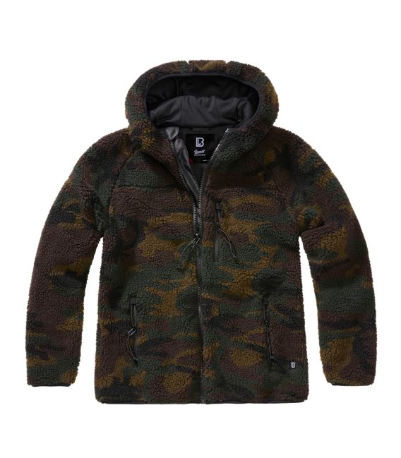 Veste polaire à capuche femme Teddy Brandit Woodland (US)