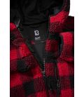 Veste polaire à capuche femme Teddy Brandit Noir et Rouge