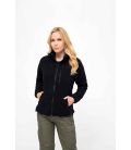 Veste polaire à capuche femme Teddy Brandit Noir et Rouge