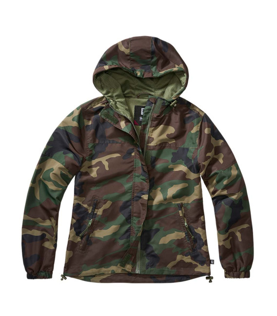 Zip frontal coupe-vent d'été pour femme Windbreaker Brandit