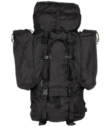 Sac à dos, "Alpin110", noir, 2 poches latérales détachables - Surplus militaire