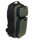 Sac à dos "Assault-Travel" Laser, noir-kaki - Surplus militaire