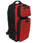 Sac à dos "Assault-Travel" Laser, noir-rouge - Surplus militaire