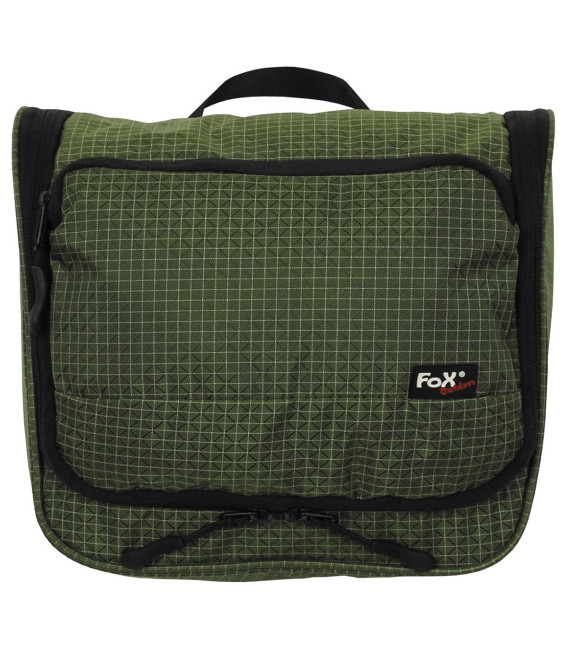 trousse de toilette, Rip Stop, poches div., vert, Nylon - Surplus militaire