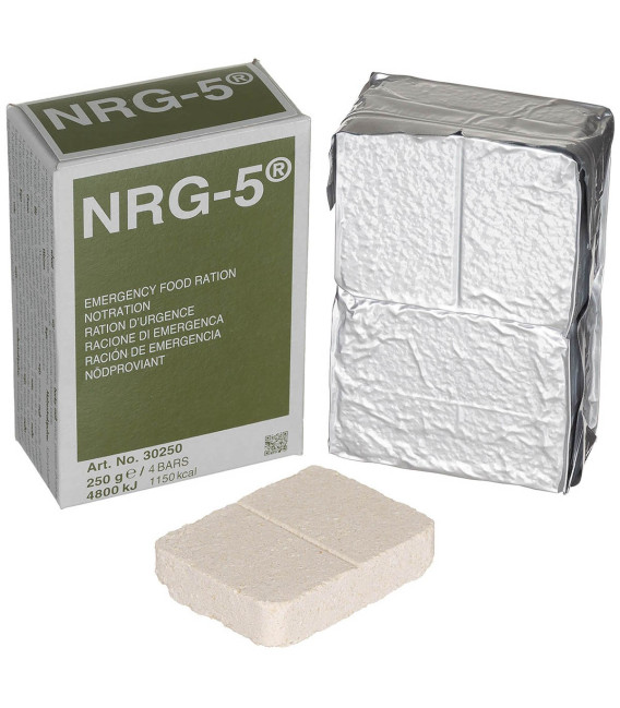 Rations de survie NRG-M 4 barres - Surplus militaire