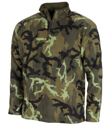 Chemise Troyer micropolaire, manches longues, 200 g/m² M.F.H. Camouflage - M95 CZ