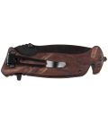 Couteau pliant, une main, manche en bois, avec allume-feu Fox Outdoor Marron