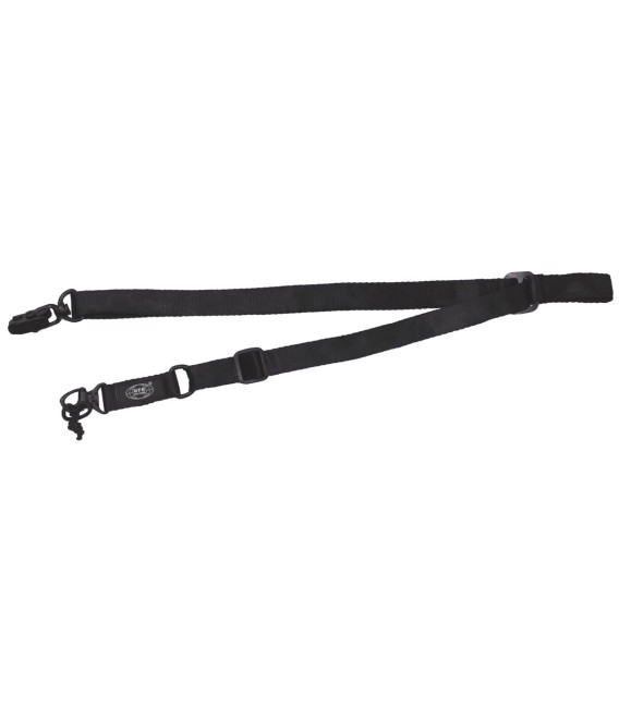 Bretelle pour fusil, noir, fixation par mousqueton - Surplus militaire