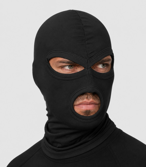 Cagoule Balaclava, 3 trous, souple, noir, 100% élasthanne - Surplus militaire