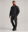 Veste Bûcheron Brandit Noir et Gris - Trois-quarts