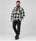 Veste Bûcheron Brandit Blanc et Noir - Trois-quarts