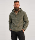 Sweat coupe-vent 3 poches Windbreaker Brandit kaki - Gros plan