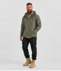 Sweat coupe-vent 3 poches Windbreaker Brandit kaki - Trois-quarts