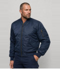Bombers homme Militaire aviateur type bombers MA1 Bleu - Gros plan