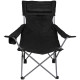Chaise pliante, Deluxe, noir, dossier et accoudoir - Surplus militaire