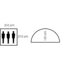 Tente "Monodom", 3 personnes, operation camou, 210x210x130cm - Surplus militaire