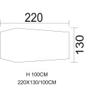 Tente tunnel, "Hochstein", BW camo, 220x130x100 cm - Surplus militaire