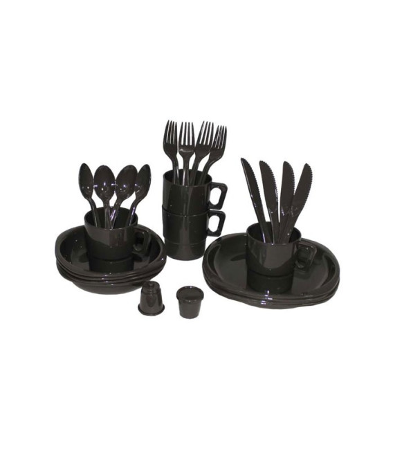 Vaisselle suédoise 26 pièces kaki - Surplus militaire