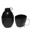 GB Gourde plastique, noir, avec gobelet - Surplus militaire